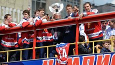 Чествование сборной России по хоккею в Москве Чествование сборной России по хоккею в Москве