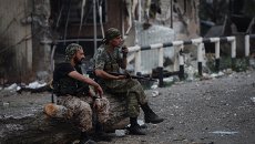 Ополченцы Луганской народной республики (ЛНР) на КПП Должанский Ополченцы Луганской народной республики (ЛНР) на КПП Должанский