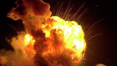 Момент взрыва ракеты-носителя Antares с космическим грузовиком Cygnus Момент взрыва ракеты-носителя Antares с космическим грузовиком Cygnus