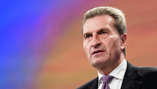 EU Commissioner for Energy Gunther Ettinger.Arhivnoe photo