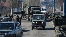 Отвод колонны тяжелой военной техники из Донецка Отвод колонны тяжелой военной техники из Донецка