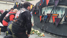 Ночные волки возложили цветы к монументу жертвам нацизма в концлагере Дахау Ночные волки возложили цветы к монументу жертвам нацизма в концлагере Дахау