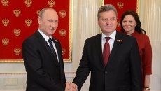 Президент Российской Федерации Владимир Путин и президент Республики Македония Георге Иванов. Архивное фото Президент Российской Федерации Владимир Путин и президент Республики Македония Георге Иванов. Архивное фото