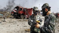 Последствия взрывов в Тяньцзине, Китай, 16 августа 2015 Последствия взрывов в Тяньцзине, Китай, 16 августа 2015