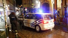 Сотрудники бельгийской полиции на улицах Брюсселя Сотрудники бельгийской полиции на улицах Брюсселя
