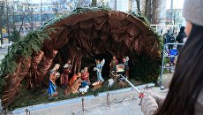 Рождественский вертеп. Архивное фото Рождественский вертеп. Архивное фото