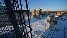 Строительство домов в городе Циолковский. Архивное фото Строительство домов в городе Циолковский. Архивное фото