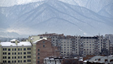Вид города Владикавказа. Архивное фото Вид города Владикавказа. Архивное фото