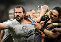 Потасовка во время матча по регби между командами Stade Toulousain и Montpellier. 28 февраля 2016 Потасовка во время матча по регби между командами Stade Toulousain и Montpellier. 28 февраля 2016