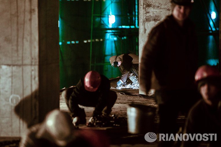 Строительство станции метро Хорошевская Третьего пересадочного контура Строительство станции метро Хорошевская Третьего пересадочного контура