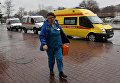 Работник Скорой помощи в аэропорту Ростова-на-Дону, где при посадке разбился пассажирский самолет Boeing-737-800 Работник Скорой помощи в аэропорту Ростова-на-Дону, где при посадке разбился пассажирский самолет Boeing-737-800