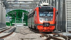 Рельсовый автобус РА2 во время обкатки на Малом кольце Московской железной дороги. Архивное фото Рельсовый автобус РА2 во время обкатки на Малом кольце Московской железной дороги. Архивное фото