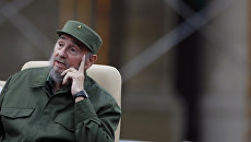 Лидер кубинской революции Фидель Кастро. Архивное фото Лидер кубинской революции Фидель Кастро. Архивное фото