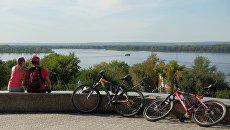 Вид на Волгу в Самаре. Архивное фото Вид на Волгу в Самаре. Архивное фото