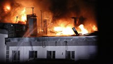 Ликвидация пожара на складе на востоке Москвы Ликвидация пожара на складе на востоке Москвы