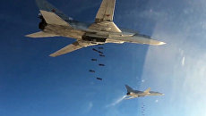 Бомбардировщики-ракетоносцы Ту-22 МЗ Военно-космических сил России во время нанесения авиаудара по объектам ИГ в Сирии Бомбардировщики-ракетоносцы Ту-22 МЗ Военно-космических сил России во время нанесения авиаудара по объектам ИГ в Сирии
