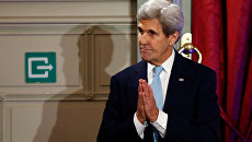US Secretary of State John Kerry in Brussels.  October 2016