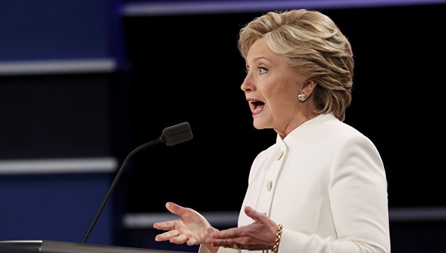 Хиллари Клинтон на третьих теледебатах. 20 октября 2016 год