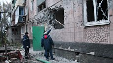 Последствия обстрела в ДНР. Архивное фото Последствия обстрела в ДНР. Архивное фото