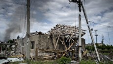 Ситуация после обстрела. Архивное фото Ситуация после обстрела. Архивное фото