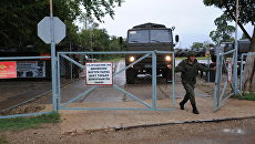 Российская военная база в городе Гудаута Республики Абхазия. Архивное фото Российская военная база в городе Гудаута Республики Абхазия. Архивное фото