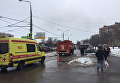 Дым у метро Коломенское, где раздался хлопок. 22 декабря 2016 Дым у метро Коломенское, где раздался хлопок. 22 декабря 2016