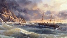 Картина Ивана Айвазовского Крушение Черного принца. Архивное фото Картина Ивана Айвазовского Крушение Черного принца. Архивное фото