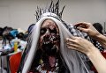 Модель во время финала конкурса Лучший гримёр года, приуроченного ко Дню Российского Гримёра Модель во время финала конкурса Лучший гримёр года, приуроченного ко Дню Российского Гримёра