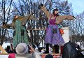 Участники во время праздничных гуляний, посвященных проводам Широкой Масленицы, в Суздале Участники во время праздничных гуляний, посвященных проводам Широкой Масленицы, в Суздале