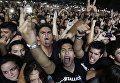 Поклонники группы Metallica на концерте в Асунсьоне, Парагвай Поклонники группы Metallica на концерте в Асунсьоне, Парагвай
