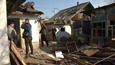Последствия обстрелов в Донецкой области. Архивное фото Последствия обстрелов в Донецкой области. Архивное фото