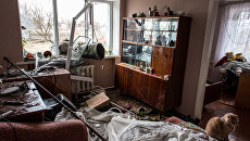 Повреждения в жилом доме в результате пожара на военных складах боеприпасов в Харьковской области. Архивное фото Повреждения в жилом доме в результате пожара на военных складах боеприпасов в Харьковской области. Архивное фото