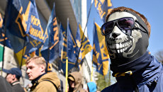 Акция протеста радикалов на Украине. Архивное фото Акция протеста радикалов на Украине. Архивное фото