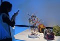 Посетительница на открытии первой Московской биеннале дизайна и 23-ей выставки маркетинговых коммуникаций Дизайн и реклама в Центральном доме художника в Москве Посетительница на открытии первой Московской биеннале дизайна и 23-ей выставки маркетинговых коммуникаций Дизайн и реклама в Центральном доме художника в Москве