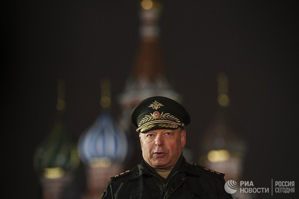 Главнокомандующий Сухопутными войсками РФ генерал-полковник Олег Салюков на репетиции парада Победы на Красной площади Главнокомандующий Сухопутными войсками РФ генерал-полковник Олег Салюков на репетиции парада Победы на Красной площади