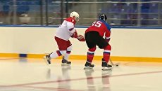 Путин провел хоккейную тренировку в Сочи Путин провел хоккейную тренировку в Сочи