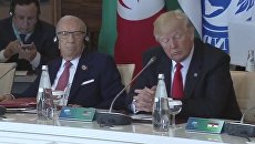 Президент США Дональд Трамп на встрече лидеров Большой семерки Президент США Дональд Трамп на встрече лидеров Большой семерки