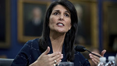 Постоянный представитель США при ООН Никки Хейли. Архивное фото Постоянный представитель США при ООН Никки Хейли. Архивное фото