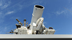 Лазерная пушка, установленная на борту корабля USS Ponce Лазерная пушка, установленная на борту корабля USS Ponce