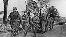 Советские войска на территории освобожденной Польши. Февраль 1945 года Советские войска на территории освобожденной Польши. Февраль 1945 года