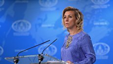 Официальный представитель министерства иностранных дел России Мария Захарова во время брифинга в Москве. Архивное фото Официальный представитель министерства иностранных дел России Мария Захарова во время брифинга в Москве. Архивное фото