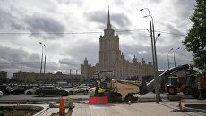 Реконструкция улиц в Москве. Архивное фото Реконструкция улиц в Москве. Архивное фото