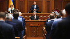 Президент Украины Петр Порошенко во время выступления на заседании Верховной рады Украины. 7 сентября 2017 Президент Украины Петр Порошенко во время выступления на заседании Верховной рады Украины. 7 сентября 2017