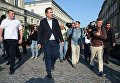 Экс-президент Грузии, бывший губернатор Одесской области Михаил Саакашвили на одной из улиц в польском Пшемышле Экс-президент Грузии, бывший губернатор Одесской области Михаил Саакашвили на одной из улиц в польском Пшемышле