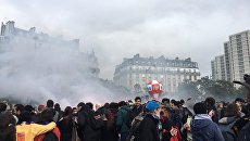 Акция протеста против реформы трудового законодательства в Париже. 12 сентября 2017 Акция протеста против реформы трудового законодательства в Париже. 12 сентября 2017