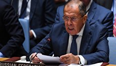 Глава МИД РФ Сергей Лавров на на заседании Генеральной Ассамблеи ООН в Нью-Йорке. 20 сентября 2017 Глава МИД РФ Сергей Лавров на на заседании Генеральной Ассамблеи ООН в Нью-Йорке. 20 сентября 2017