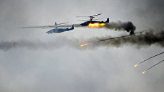 Вертолеты Ка-52 во время совместных стратегических учений вооруженных сил Республики Белоруссия и Российской Федерации Запад-2017 Вертолеты Ка-52 во время совместных стратегических учений вооруженных сил Республики Белоруссия и Российской Федерации Запад-2017