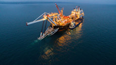 Судно-трубоукладчик Audacia во время строительства морского газопровода Турецкий поток Судно-трубоукладчик Audacia во время строительства морского газопровода Турецкий поток