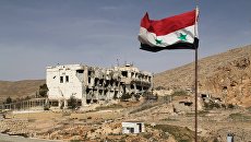 Разрушенное здание в Сирии. Архивное фото Разрушенное здание в Сирии. Архивное фото