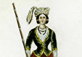 Амазонка в форме образца 1787 года. Обмундирование было заимствованно у офицеров второго батальона Греческого пехотного полка. Рисунок второй половины XIX века Амазонка в форме образца 1787 года. Обмундирование было заимствованно у офицеров второго батальона Греческого пехотного полка. Рисунок второй половины XIX века